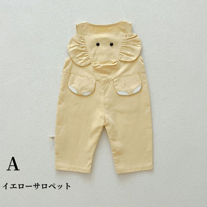 【BABY】ゾウサロペット、ボーダートップスSK100330