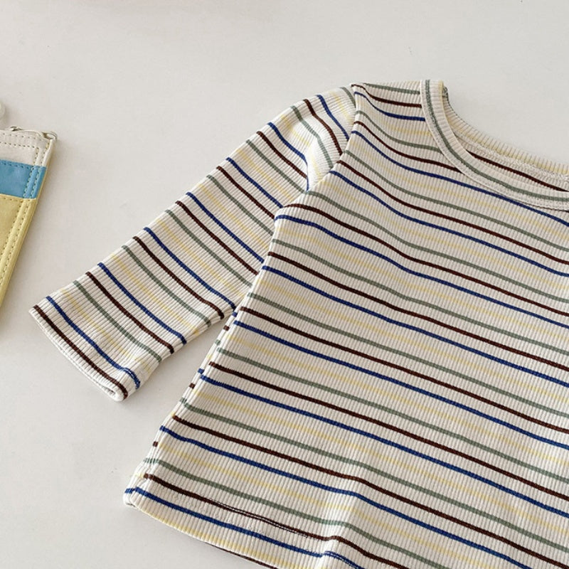 【BABY】チーズロンパース&ボーダーTシャツSK100415