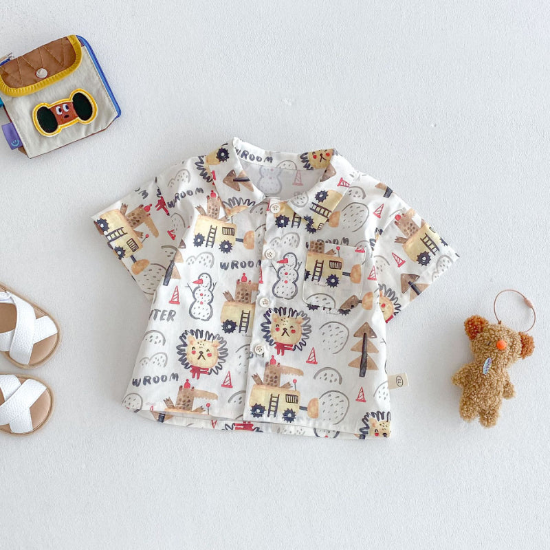 【BABY&KID】夏新作 ライオンオシャレセットアップ、ノースリーブＴシャツSK072011
