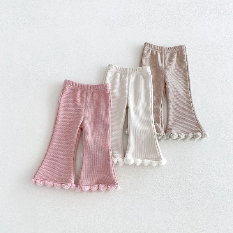 【BABY&KID】無地裏起毛フレアパンツSK108105