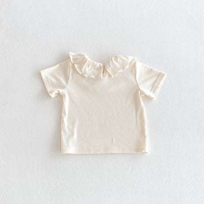 【BABY】夏新作 ピンクサロペット＆トップスセットSK082603