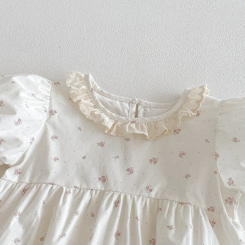 【BABY】夏新作レース小花ロンパース2点セットSK104820