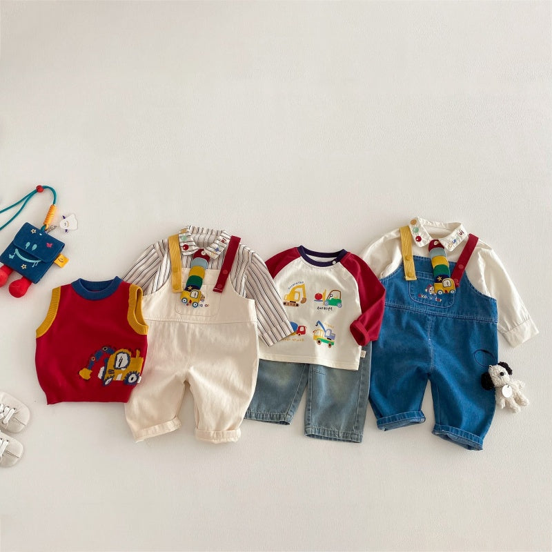 【BABY&KID】くるま柄ロンT、シャツ、サロペットSK104125