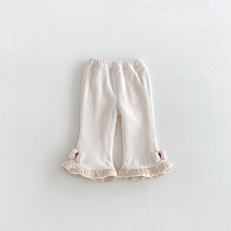 【BABY&KID】冬新作蝶結び裏起毛パンツSK108507
