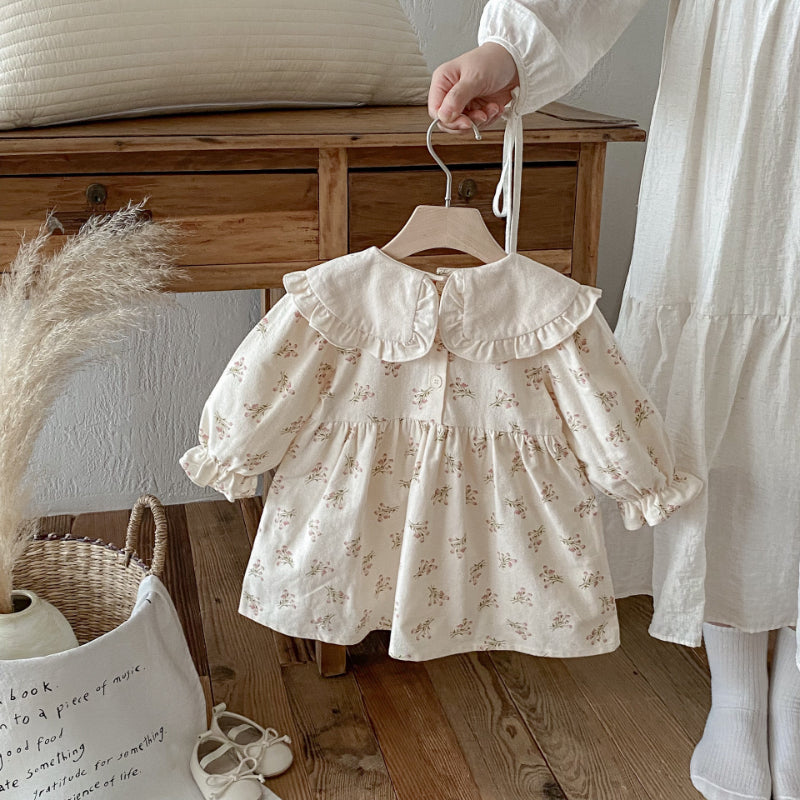 【BABY&KID】アプリコット小花柄ワンピースSK011019