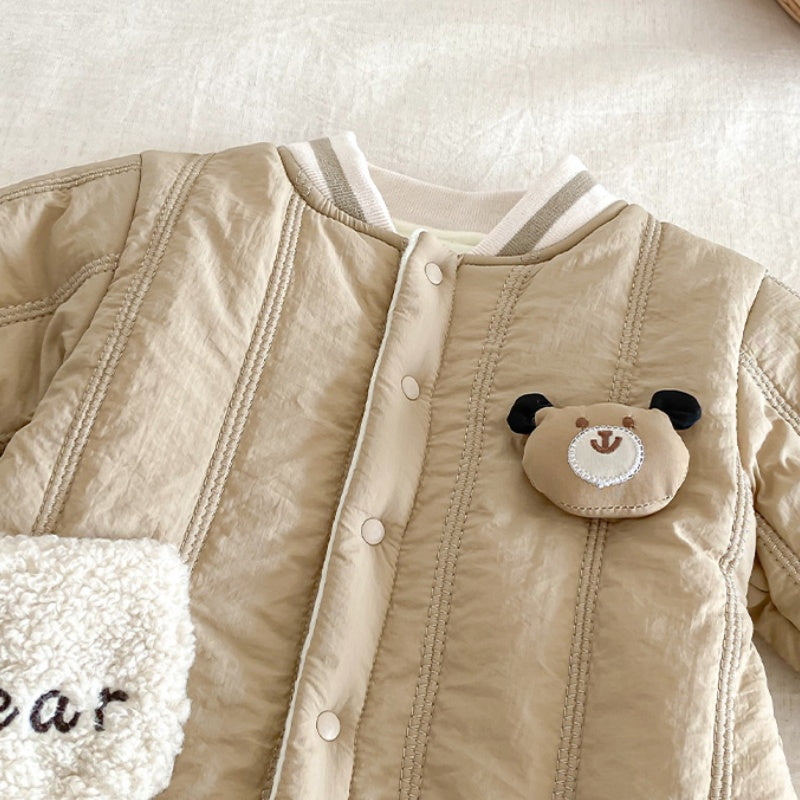 【BABY】冬新作くまさん裏起毛カバーオールSK102716