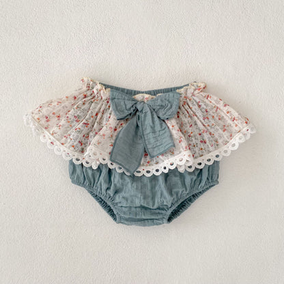 【BABY&KID】夏新作 小花レースセットアップSK090320
