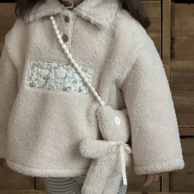 【BABY&KID】冬新作あったかボア レースアクセントジャケットSK103125