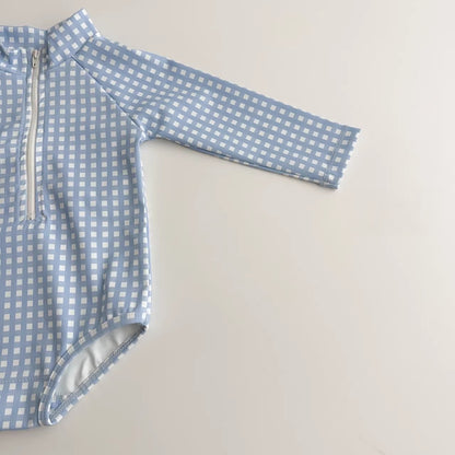 【BABY】夏新作 チェック、ドット柄水着SK090915