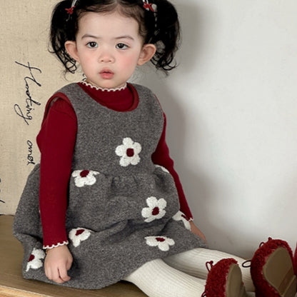 【BABY】冬新作レトロ花柄ジャンパースカートSK102724