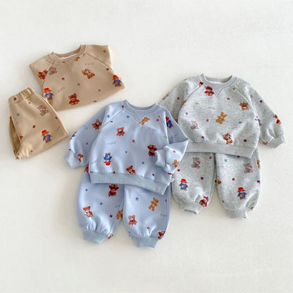 【BABY&KID】くまカートゥーンセットアップSK106610