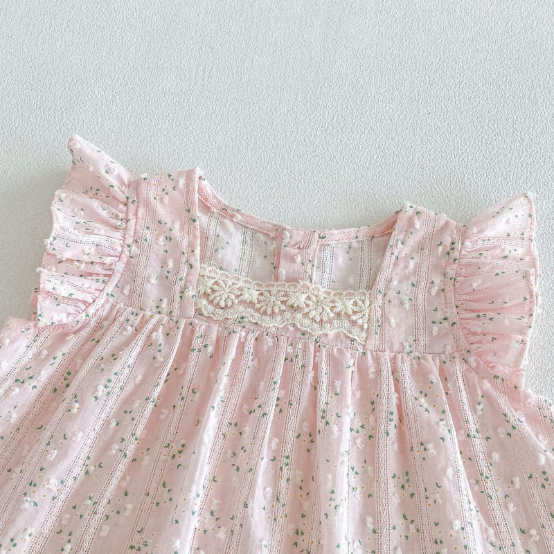 【BABY&KID】夏新作フリルスリーブ小花柄セットアップSK105604