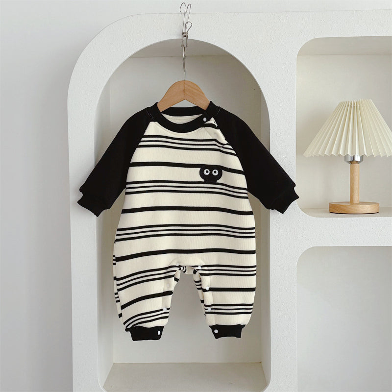 【BABY】冬新作ボーダーあったかカバーオールSK103221