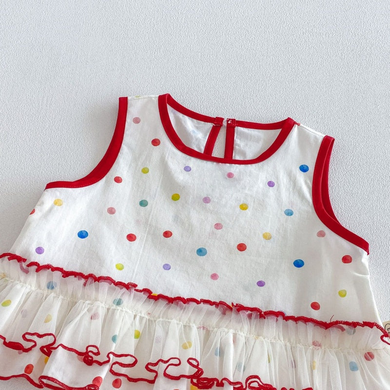 【BABY&KID】夏新作フリルドットセットアップSK105915