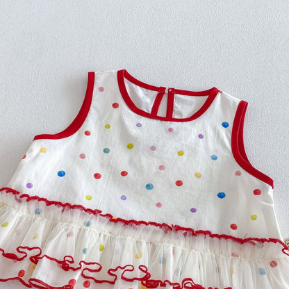 【BABY&KID】夏新作フリルドットセットアップSK105915