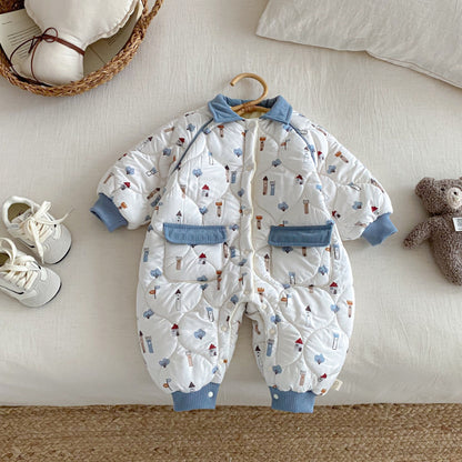 【BABY】総柄プリントカバーオールSK102930