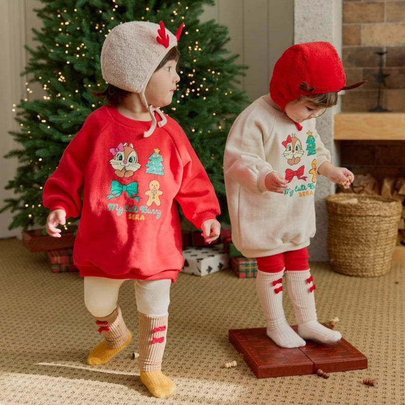 【BABY】キュートなクリスマス長袖トレーナーSK102827