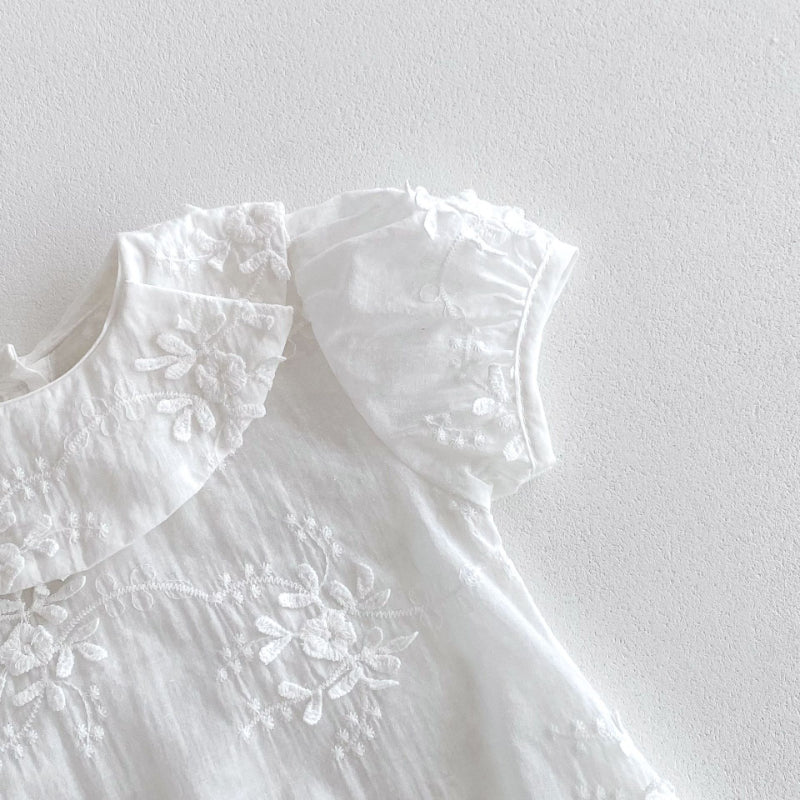 【BABY】夏新作 フラワー刺繍ロンパース、カーディガンSK072313