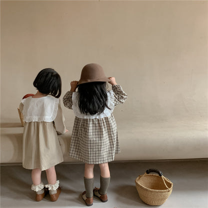 【BABY&KID】韓国風フリル襟ワンピースSK102021
