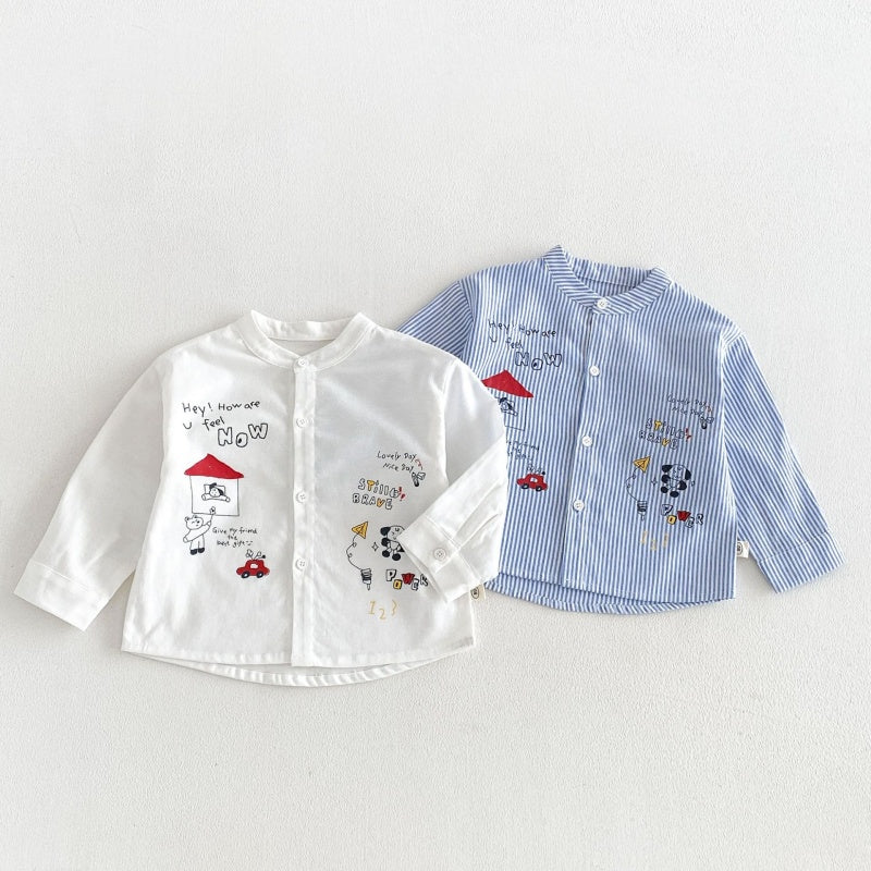 【BABY&KID】カートゥーンプリントシャツ、カジュアルパンツSK107216