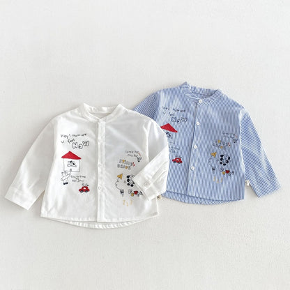 【BABY&KID】カートゥーンプリントシャツ、カジュアルパンツSK107216