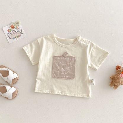 【BABY&KID】夏新作 アニマルロゴ可愛いＴシャツSK072004
