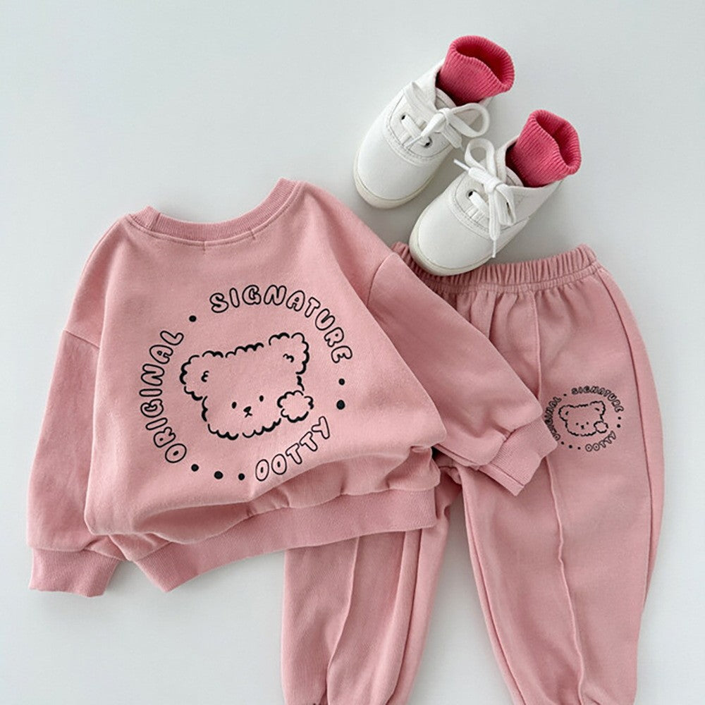 【BABY&KID】カートゥーンクマ可愛いセットアップSK023104