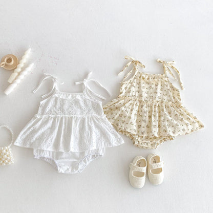 【BABY】夏新作 無地、花柄キャミロンパーススカートSK091114