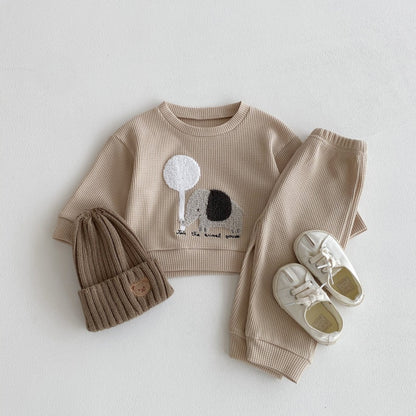 【BABY&KID】ぞうワッフルセットアップSK092717