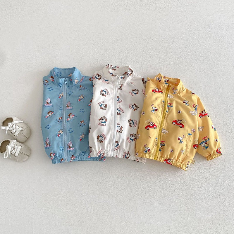 【BABY&KID】総柄わんちゃんジップパーカーSK104315