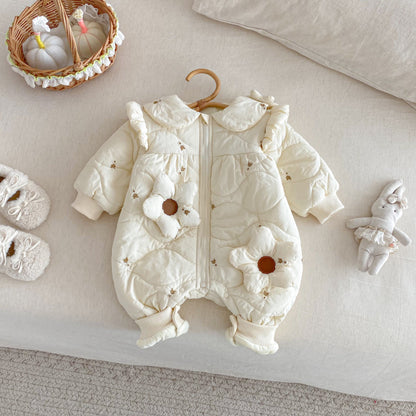 【BABY】冬新作刺繍入り中綿カバーオールSK102503