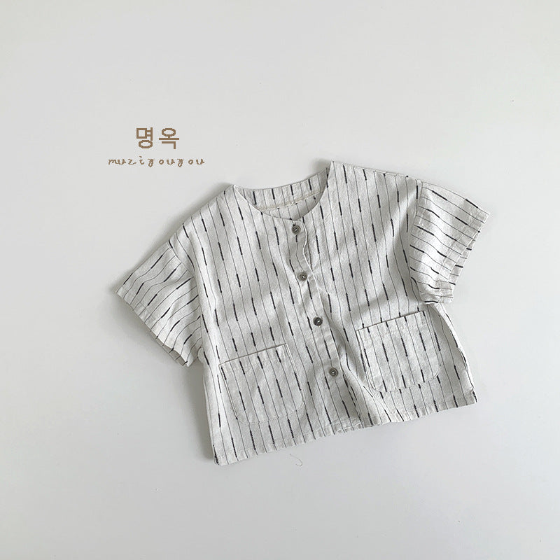 【BABY&KID】夏新作 韓国風ゆったりコットントップスSK080820
