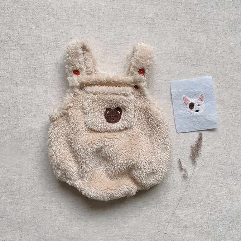 【BABY】くまボアサロペットロンパースSK101523