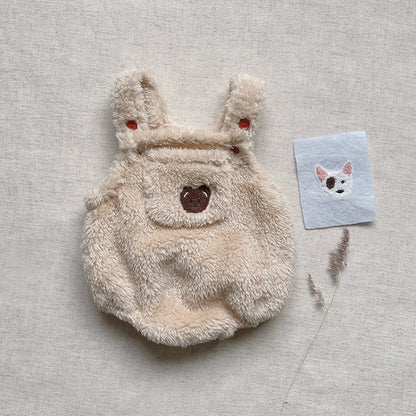 【BABY】くまボアサロペットロンパースSK101523
