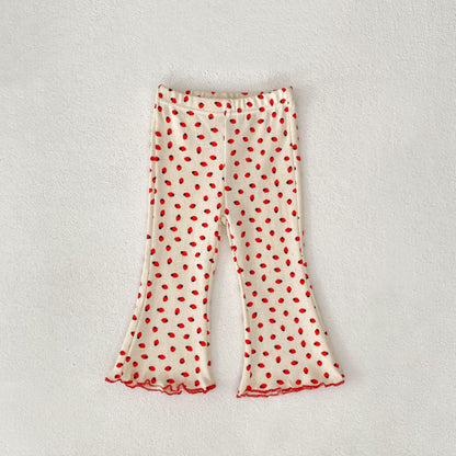 【BABY&KID】小花柄、くまベルボトムパンツSK100825