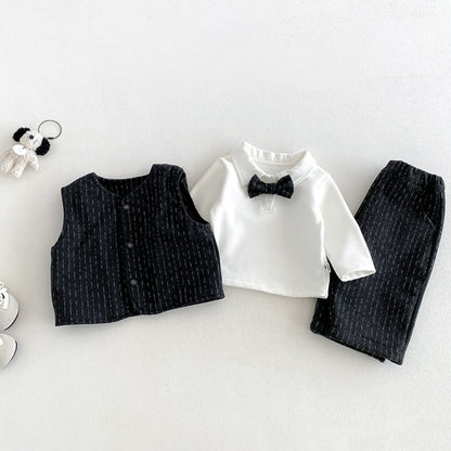 【BABY】冬新作厚手ベストセットアップ、裏起毛トップスSK108312