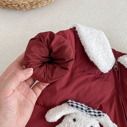 【BABY】冬新作わんちゃん柄あったかカバーオールSK103104