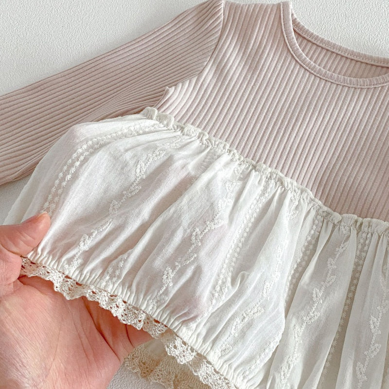 【BABY&KID】ラウンドネックフリル裾綿セットアップSK104307