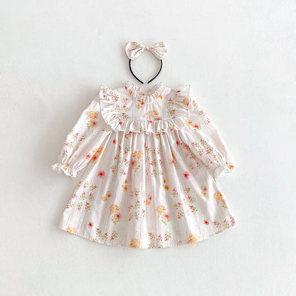 【姉妹服】カラフル花柄ロンパース、ワンピースSK101138