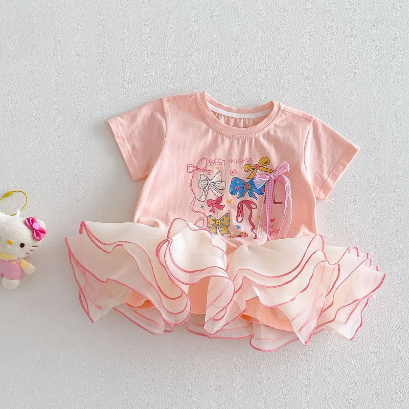 【BABY&KID】夏新作プリントチュールワンピースSK105520