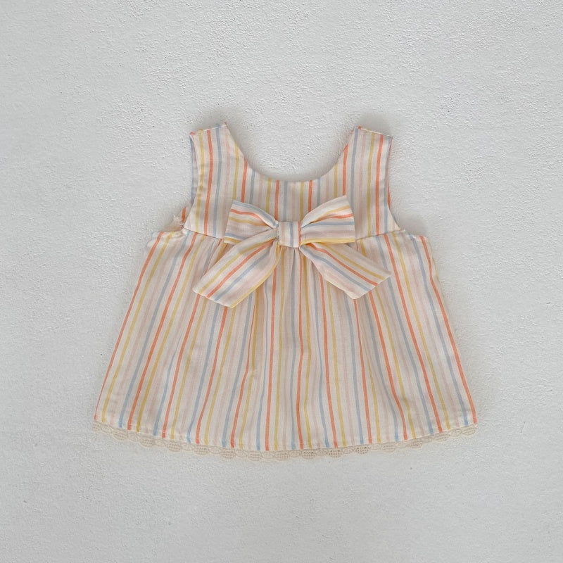 【BABY&KID】夏新作 カラフルストライプセットアップSK104925