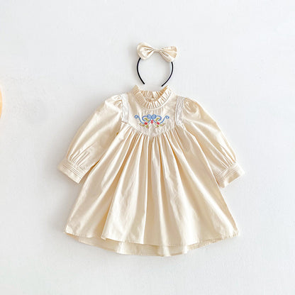 【姉妹服】花刺繍ロンパース、ワンピースSK101130