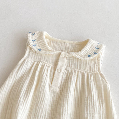 【BABY】夏新作 くま刺繍ロンパースSK092207