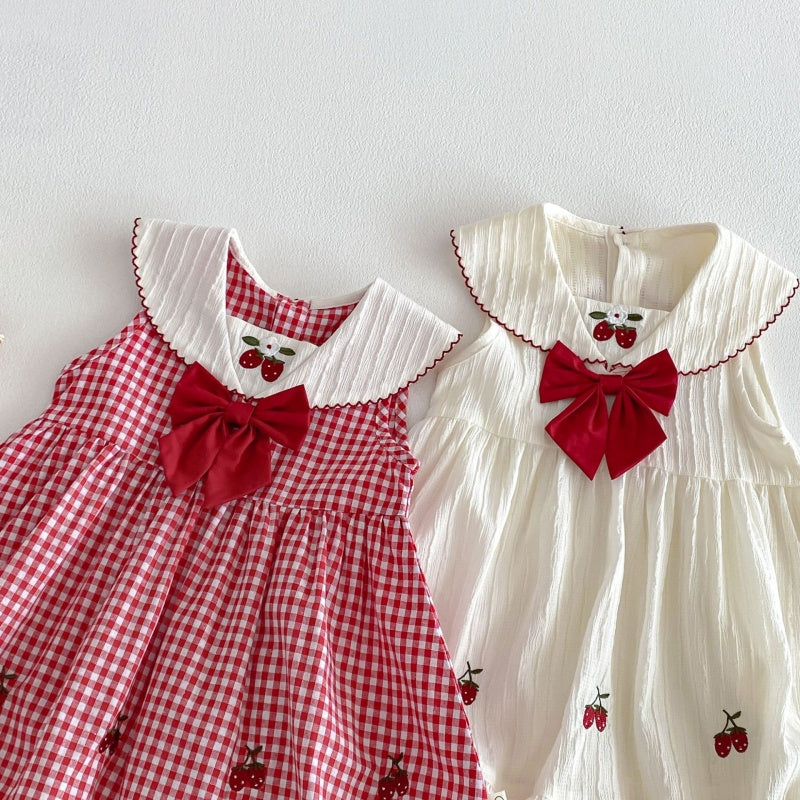 【BABY&KID】夏新作 いちごチェックワンピースSK105210