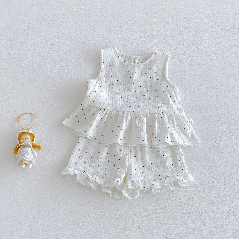 【BABY&KID】夏新作ハート、フラワーセットアップSK105911
