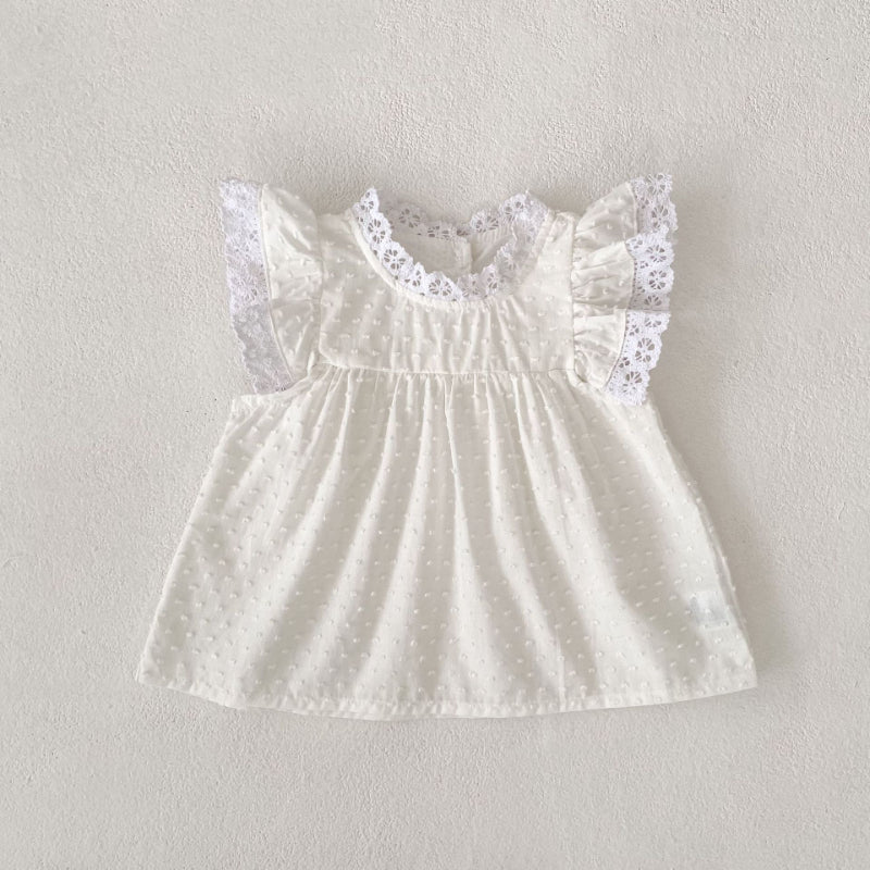 【BABY&KID】夏新作 ガーリーフリル袖セットアップSK081606