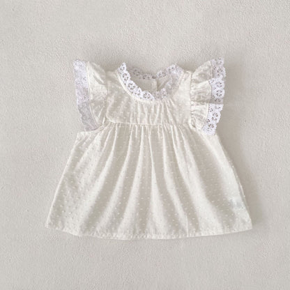 【BABY&KID】夏新作 ガーリーフリル袖セットアップSK081606