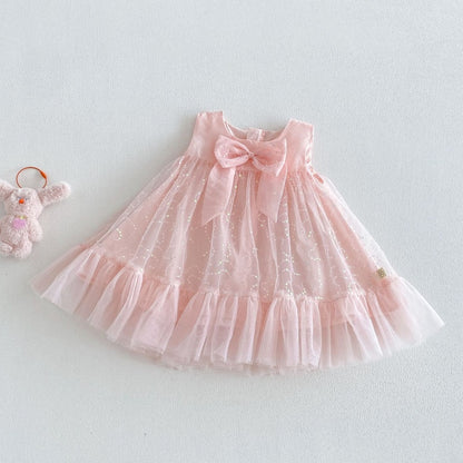 【BABY&KID】夏新作チュール蝶結びワンピースSK105912
