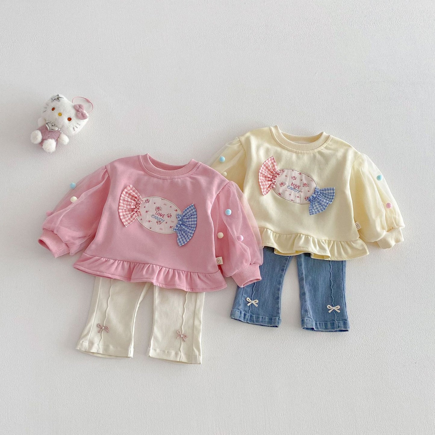 【BABY&KID】チュールポンポン小花柄スウェットSK103515