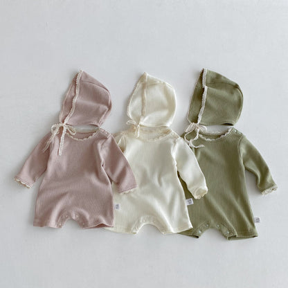 【BABY】ワッフル生地フリルカバーオールSK092821